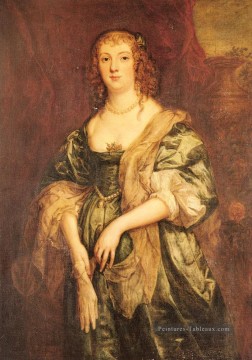  comte Tableaux - Portrait d’Anne Carr Comtesse de Bedford Baroque peintre de cour Anthony van Dyck